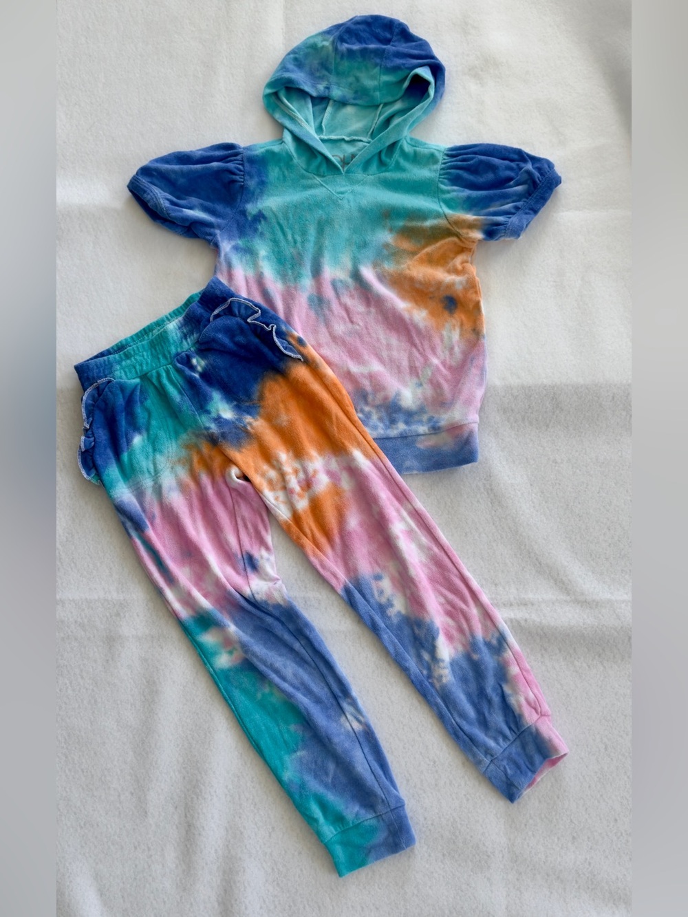 Terry Cloth Hoodie & Jogger Set (girls 8)
